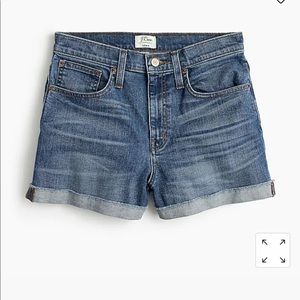 NWT J. Crew High-Rise Denim Shorts in Brixton Wash - Size 28